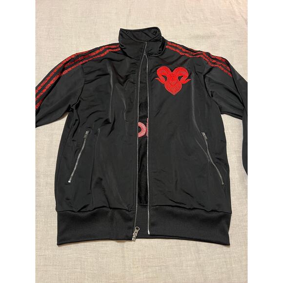 Adidas Originals Oriental Black/Red MEDIUM Track Jacket Zodiac Ram Asian 2014 - Picture 4 of 14